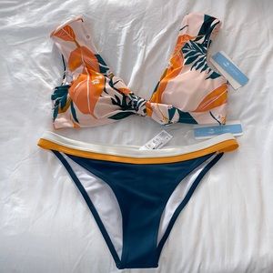 Floral Cupshe Mix match Swimsuit